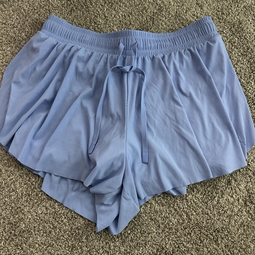 Light Blue Drawstring Skort